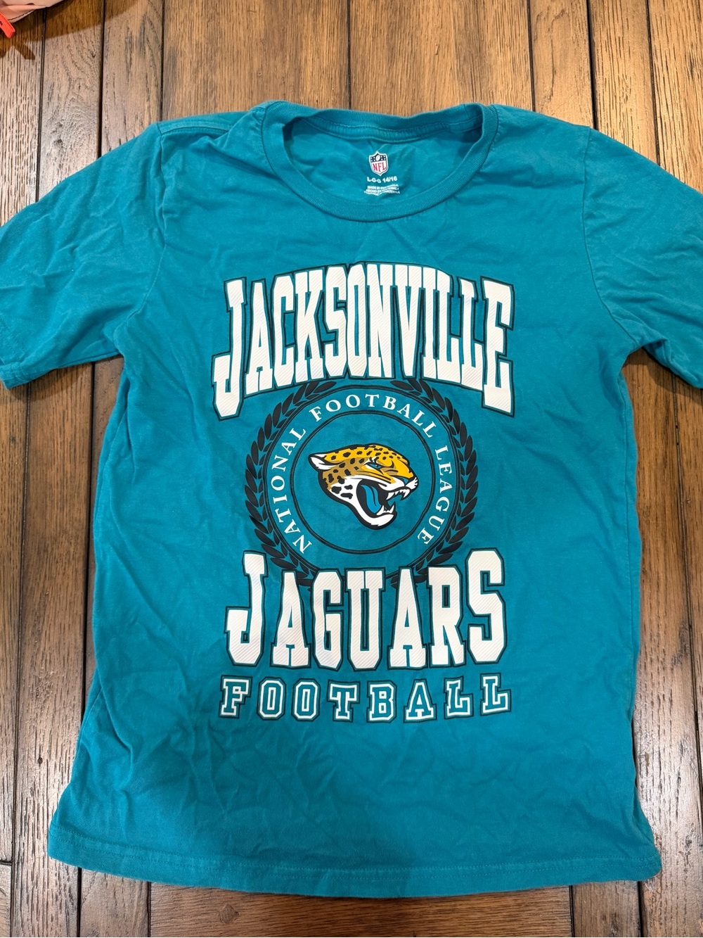 NFL Jacksonville Jaguars Teal Kids Football Tee